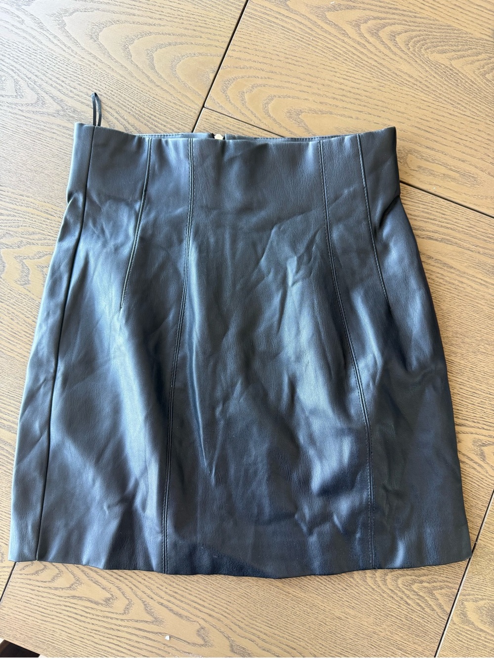 Zara Black Faux Leather Mini Skirt